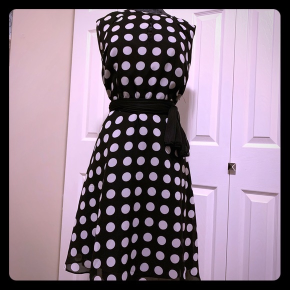 Dresses & Skirts - Black and white polka dot dress